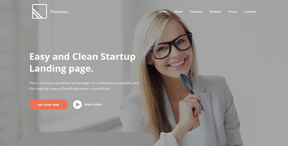Vanessa v1.0 - Easy Startup Landing Page Template
