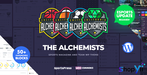 Alchemists v4.4.4 - Sports, eSports & Gaming Club and News WordPress Theme
