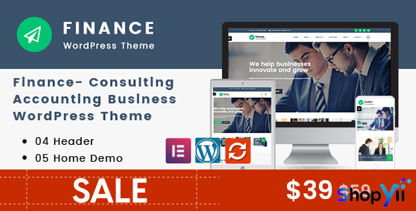 Finance v1.3.9 - Consulting, Accounting WordPress Theme