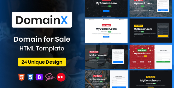 DomainX v1.2 - Domain for Sale HTML Template