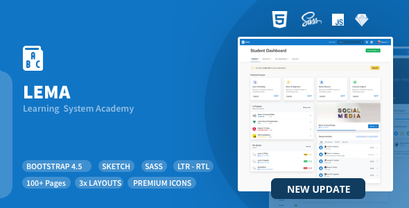 LEMA v1.1.0 - Learning Management System Admin Template