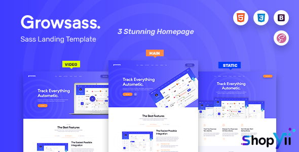 Growsass v1.0 - Startup Agency and SasS Landing Page Template