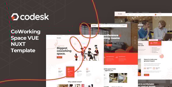 Codesk v1.0 - Vue Nuxt Coworking Space Template