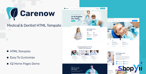 Carenow v1.0.1 – Medical & Dentist HTML Tempate