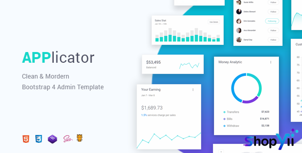 Applicator v1.0 - Bootstrap 4 Admin Template