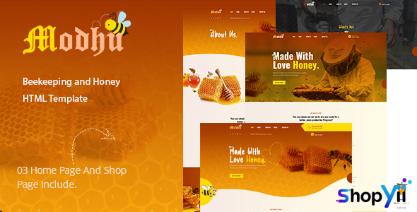 Modhu v1.0 - Beekeeping and Honey HTML Template
