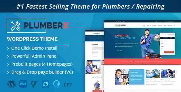 Plumber v2.7 - Construction and Repairing WordPress Theme