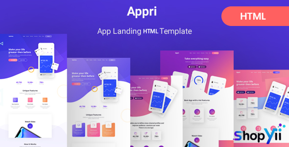 Appri v1.0 - App Landing HTML5 Template