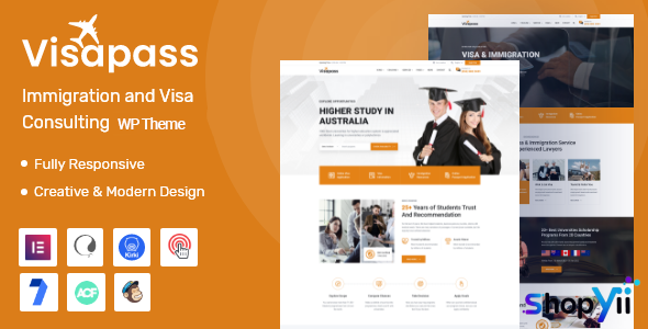 Visapass v1.0.1 - Immigration Consulting WordPress Theme