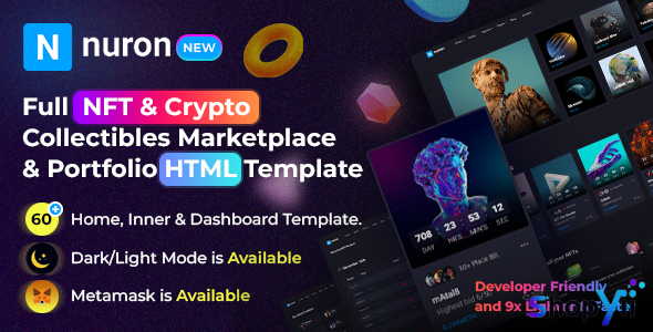 Nuron v1.3 - NFT Marketplace HTML Theme