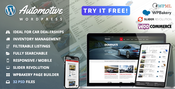 Automotive v11.9.2 - Car Dealership Business WordPress Theme