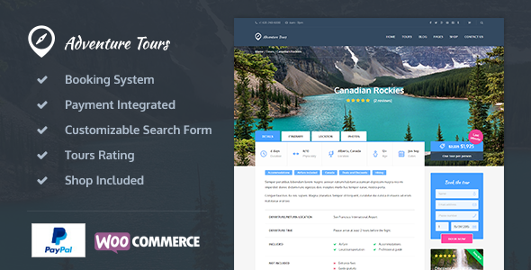 Adventure Tours v3.8.0 - WordPress Tour/Travel Theme