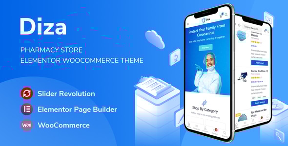 Diza v1.1.4 - Pharmacy Store Elementor WooCommerce Theme