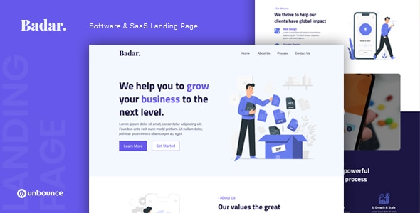 Badar v1.0 - Software & SaaS Unbounce Landing Page