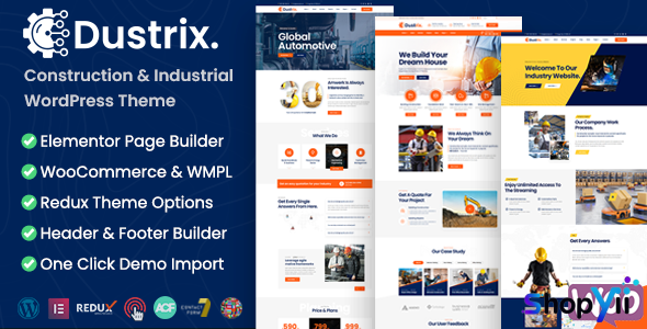 Dustrix v1.2.0 - Construction and Industry WordPress Theme
