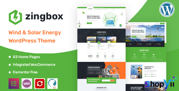 Zingbox v1.0.5 – Wind & Solar Energy WordPress Theme