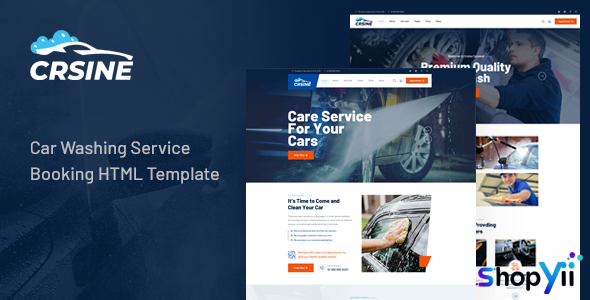 CRSINE - Car Washing Service Booking HTML Template