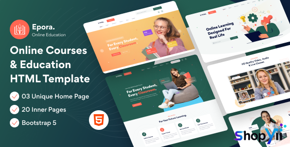 Epora v1.0 - Online Courses & Education HTML5 Template