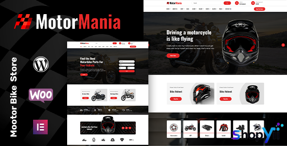MotorMania v1.0.8 - Motorcycle Accessories WooCommerce Theme