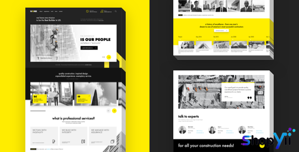 Hank v1.0.9 - Construction WordPress theme