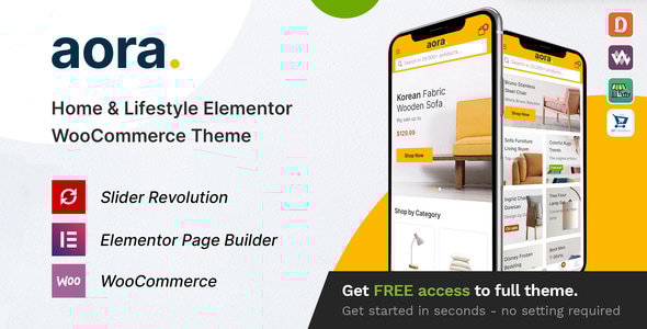 Aora v1.1.0 - Home & Lifestyle Elementor WooCommerce Theme
