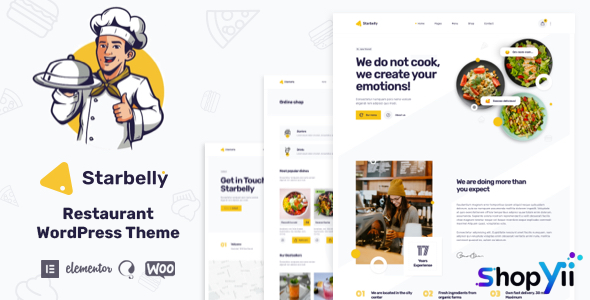 Starbelly v1.2.1- Restaurant WordPress Theme