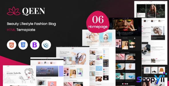 QEEN - Beauty Fashion Blogger HTML Template