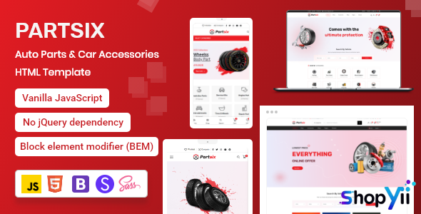 Partsix v1.0.1 - Auto Parts & Car Accessories Shop HTML Template