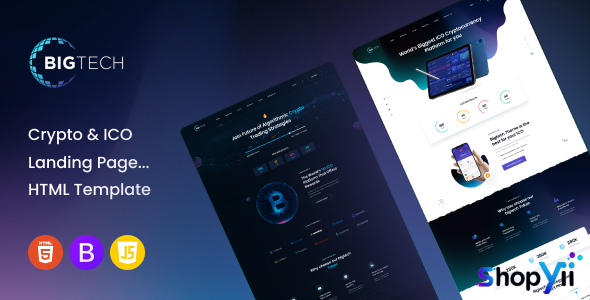 Bigtech - ICO & Crypto Landing Page Template