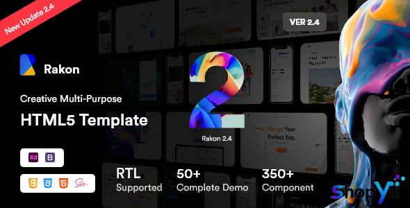 Rakon v2.4 - Creative Multipurpose Landing Page HTML5 Template