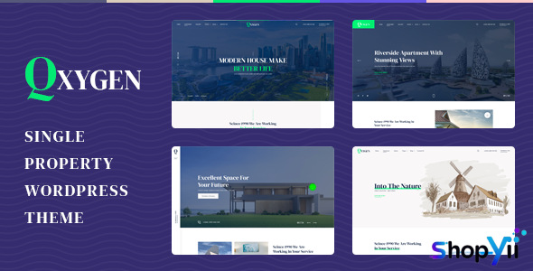 Qxygen v1.0.5 - Single Property WordPress Theme