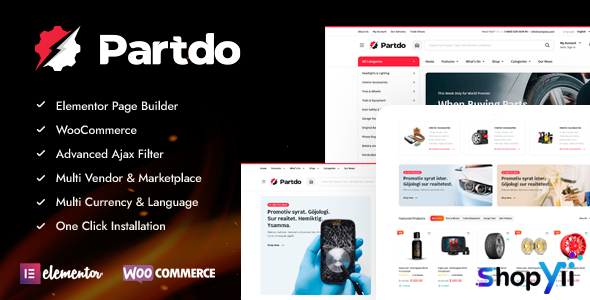 Partdo v1.0.4 - Auto Parts and Tools Shop WooCommerce Theme