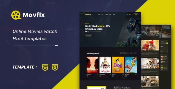 Movflx v1.0 - Video Production and Movie HTML5 Template