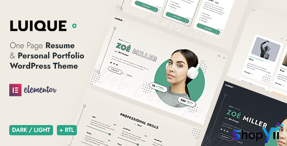 Luique v1.2.0 - Personal Portfolio WordPress Theme