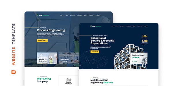 Axial v1.0 – Construction Company Website Template