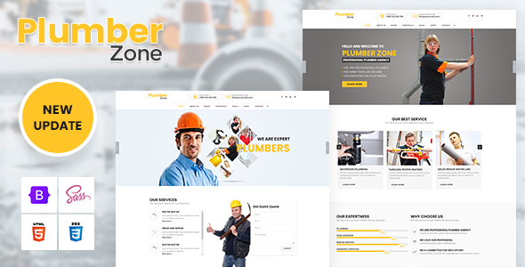 Plumber Zone v1.1.1 - Plumbing, Repair & Construction HTML Template