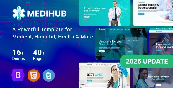 MediHub v1.3 - Medical & Health Template