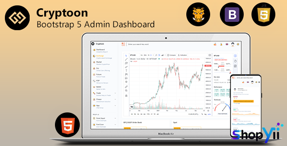 Cryptoon v1.4.0 - Crypto Bootstrap Admin Template
