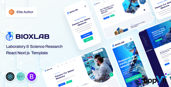 Bioxlab – Laboratory & Science Research React Next js Template