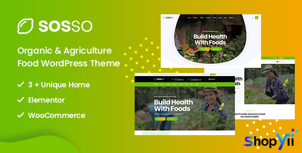 Sosso v1.6.6 - Agriculture WordPress Theme