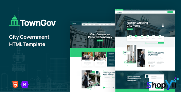 Towngov v1.1 - City Government HTML Template