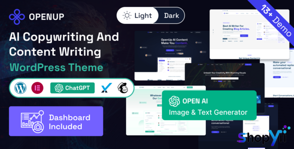 Openup v1.0.2 - AI Content Writer & AI Application WordPress Theme