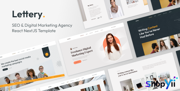 Lettery - Digital Marketing Agency React NextJS Template