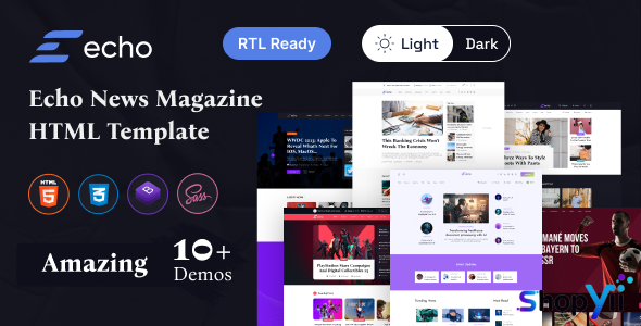 Echo - News & Magazine HTML Template