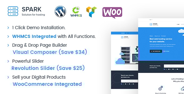 Spark v2.2.5 - Responsive WHMCS Hosting WordPress Theme
