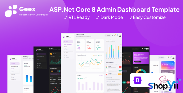 Geex - ASP .Net Core 8 Responsive Admin & Dashboard Template