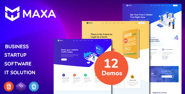 Maxa v1.0.4 - Multipurpose Landing Page Template