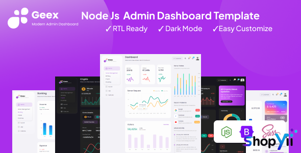 Geex - NodeJs Responsive Admin & Dashboard Template
