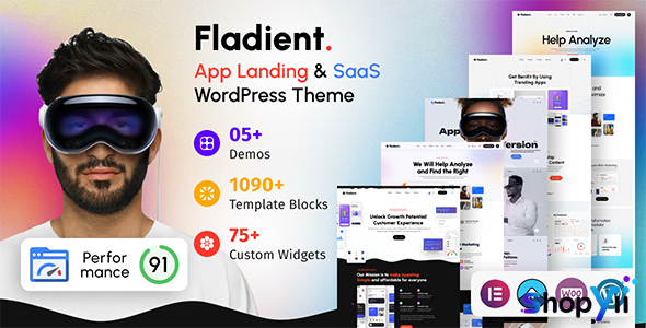Fladient v1.0.1 - App Landing Page WordPress Theme