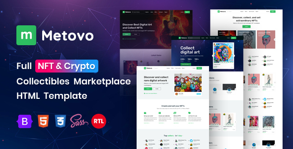 Metovo v1.0 - NFT Marketplace HTML Template